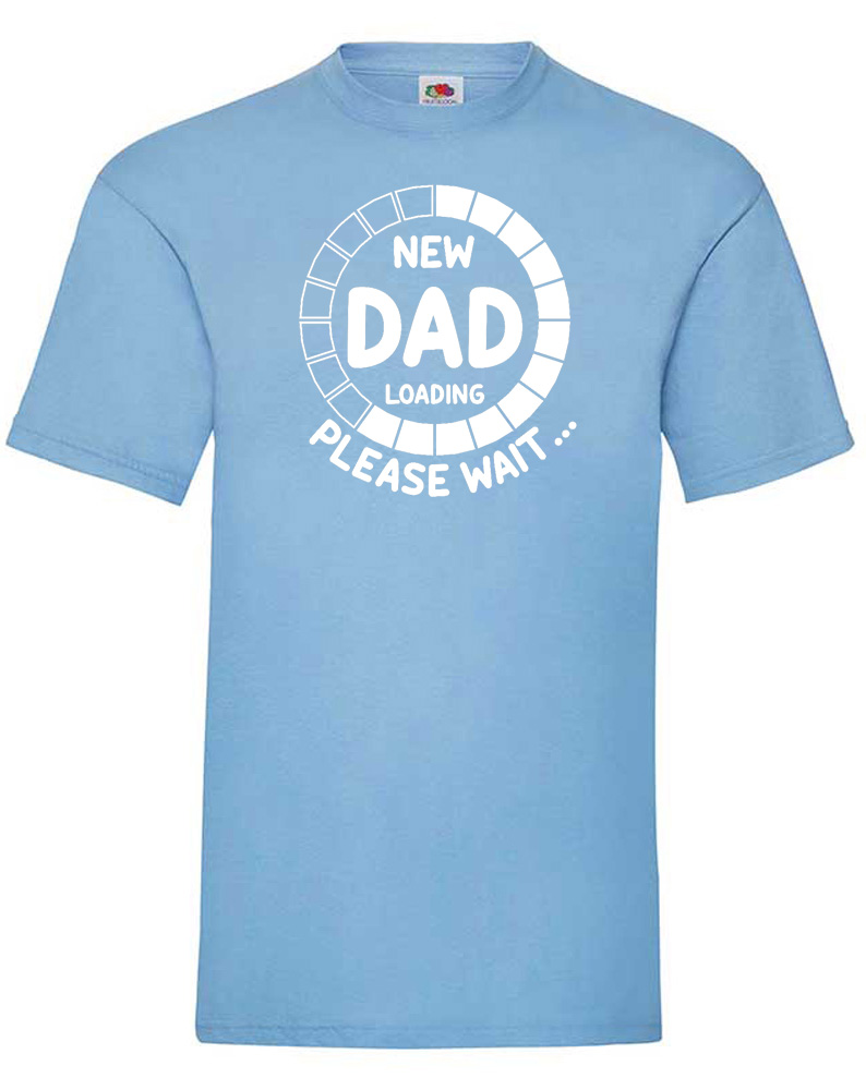 FRUIT OF THE LOOM  T-shirt με στάμπα New Dad sky blue